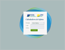 Tablet Screenshot of calculadoradolojista.cdl-sc.org.br